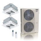 48000 BTU 23 SEER2 ACIQ Extreme 2-Zone Ceiling Cassette Mini Split System | R454B | 230v - 18+24 - ACiQ-48Z-HH-M6C / ACIQ-18CC-HH-MC / ACIQ-24CC-HH-MC