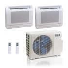 27,000 BTU 24.6 SEER2 ACiQ Mini Split System w/ 2 12k Floor Mounted Air Handler 12+12 - R410A - ES-27Z-M3B / 2-ACIQ-12FM-HH-MB