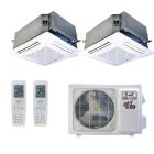 Stealth 18,000 BTU 23 SEER Designer+ Dual Zone Ceiling Cassette Heat Pump System 12+12 - SC-18Z-HH-M2 / SC-12CC-HP230-2