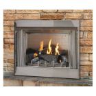 Empire Outdoor 36-Inch Stainless Steel Electronic Ignition Fireplace With Logs - OP36FB2MF / OLX24WR / ONI24