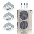 48000 BTU 23 SEER2 ACiQ Extreme 3-Zone Ceiling Cassette Mini Split System | R454B | 230v - 9+12+18 - ACiQ-48Z-HH-M6C / ACIQ-09CC / ACIQ-12CC / ACIQ-18CC