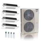 55000 BTU 22.2 SEER2 ACIQ Extreme 4-Zone Slim Ceiling Cassette Mini Split System | R454B | 230v - 6+6+12+18 - ACIQ-55Z-HH-M6C / SCC-06-HH-MB-2 / SCC-12-HH-MB / SCC-18-HH-MB