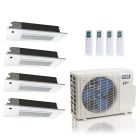 27000 BTU 23 SEER2 ACIQ Extreme 4-Zone Slim Ceiling Cassette Mini Split System | R454B | 230v - 6+6+12+12 - ACIQ-27Z-HH-M4C / SCC-06-HH-MB-2 / SCC-12-HH-MB-2