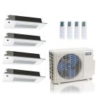 36000 BTU 24 SEER2 ACIQ Standard 4-Zone Slim Ceiling Cassette Mini Split System | R454B | 230v - 6+6+18+18 - ES-36Z-M5C / SCC-06-HH-MB-2 / SCC-18-HH-MB-2