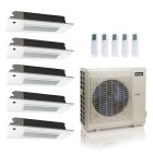 48000 BTU 24 SEER2 ACIQ Standard 5-Zone Slim Ceiling Cassette Mini Split System | R454B | 230v - 6+6+6+9+12 - ES-48Z-M6C / SCC-06-HH-MB-3 / SCC-09-HH-MB / SCC-12-HH-MB
