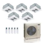 36,000 BTU 24 SEER2 ACIQ Standard 5-Zone Ceiling Cassette Mini Split System | R454B | 230v - 9+9+9+9+9 - ES-36Z-M5C / ACIQ-09CC-HH-MC-5