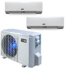 18,000 BTU 22.9 SEER2 ACiQ 2-Zone Wall Mounted Mini Split System w/ WiFi - 6+6 - ES-18Z-M2/ACIQ-06W-HH-M-2