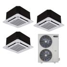 55,000 BTU 21.3 SEER2 ACiQ 3-Zone Ceiling Cassette Mini Split System - 12+12+24 - ES-55Z-M5/ACIQ-12CC-HH-M-2/ACIQ-24CC-HH-M