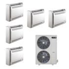 55,000 BTU 22 SEER2 ACiQ 5-Zone Floor Mounted Mini Split System - 12+12+12+12+18 - ES-55Z-M5 / ACIQ-12FM-HH-M-4/ ACIQ-18FM-HH-M