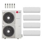 LG 54,000 BTU Multi F 20.6 SEER2 4 Zone Wall Mounted Mini Split Heat Pump System - R32 | 230V - 9 + 12 + 12 + 12 - KUMXB541A / KNUAK091A / 3-KNUAK121A