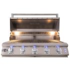 Buck Grill 40" 5 Burner Built In Stainless Steel Gas Grill with Lights + Optimized for Outdoor Kitchen Builds