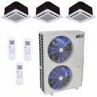 48,000 BTU 23.4 SEER2 ACiQ 3-Zone Ceiling Cassette Mini Split System - 9+12+12 - ES-48Z-M5/ACIQ-09CC-HH-M/ACIQ-12CC-HH-M-2