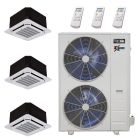 36,000 BTU 22.2 SEER2 ACiQ 3-Zone Ceiling Cassette Mini Split System Extreme Series - 9+9+9 - ACiQ-36Z-HH-M4 / 3-ACIQ-09CC-HH-MB