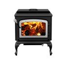 Drolet Escape 1800 - On Legs & Brushed Nickel Door Large Wood Burning Stove - Heats Up To 2100 Square Feet