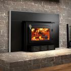 Drolet Escape 1800-I EPA Certified Wood Burning Fireplace Insert with Blower for 2,100 Sq Ft - DB03125-B