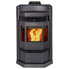 Comfortbilt 2800 Sq Ft 316 Stainless Steel Pellet Stove with Blower EPA Certified -HP22N-Black