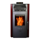 Comfortbilt 2200 Sq Ft 316 Stainless Steel Pellet Stove with Blower EPA Certified -HP50S-Burgundy