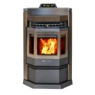 Comfortbilt 2800 Sq Ft 316 Stainless Steel Pellet Stove with Blower EPA Certified -HP22N-Brown-SS