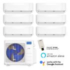 48,000 MRCOOL 5th Gen DIY 21.8 SEER2 Six Zone Wall Mounted Mini Split Heat Pump System - R-454B | 6 + 6 + 6 + 12 + 12 + 18 - DIY-MULTI6-48HP230D / DIY-06-WM-3 / DIY-12-WM-2 / DIY-18-WM