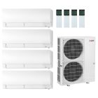 36,000 BTU 19.2 SEER Mitsubishi Quad Zone Heat Pump System 6+6+6+12