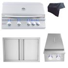 RCS Premier 32-Inch 4-Burner Built-In Gas Grill & Outdoor Kitchen Package - RJC32AL