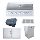 Sunstone Ruby IR 42-Inch 5-Burner Built-In Gas Grill & Outdoor Kitchen Package - Ruby5BIR