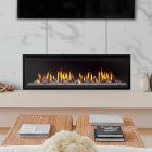 Simplifire 60" Allusion Edge Linear Electric Fireplace with Smart Controls + Remote, Heater, Includes Timber Logs & Embers