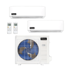 36,000 BTU Infinity Living DIYCOOL Multi Zone Mini Split Heat Pump System R454B | 230V - 9 + 12-EZ-36Z-M4B / EZ-09W-MB / EZ-12W-MB