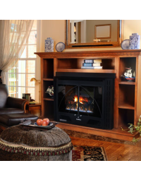 Buck Stove Contemporary 34" Ventless Gas Fireplace with Blower - NV 344EBLP-CONTMP/NV 344EBNAT-CONTMP