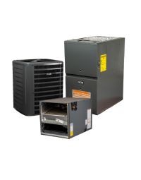 4 Ton 15.2 SEER2 80% AFUE 120000 BTU Gas Furnace and R32 Air Conditioner System - Horizontal - AQ-GLXS5BA4810 / AQ-CHPTA6030D3 / AQ-GR9T801205DN
