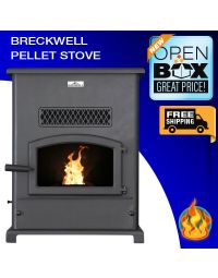 Breckwell Big E SP1000 Steel Freestanding Pellet Stove, Scratch & Dent