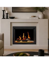Buck 36" Strata LCD Electric Fireplace with App-Control, Remote, 5,000 BTU Heater & Logs for 110/120V - BE L36LCD