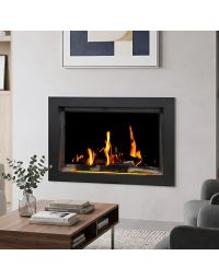 Buck 40" Strata LCD Electric Fireplace with App-Control, Remote, 5,000 BTU Heater & Logs for 110/120V - BE L40LCD