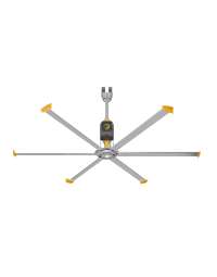 Big Ass HVLS Fan, Powerfoil 6 18' Ceiling Fan - Includes 5-9 7/8" Beam Mount, 2' Extension Tube, F-PF63-1802S34