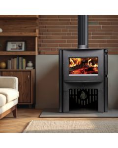 2500 Sq Ft Wood Burning Stove with Blower & Pedestal EPA Certified & 30% Tax Credit Approved by Breckwell - SW2.5 / B36T