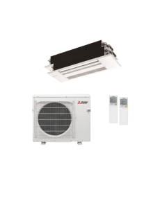 28,600 BTU 19 SEER Mitsubishi Dual Zone Mini Split Heat Pump System 12+12-R410A
