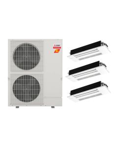 42,000 BTU 19 SEER Mitsubishi Tri Zone Mini Split H2i Hyper Heat Pump System 12+12+18-R410A