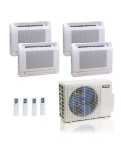 36,000 BTU ACiQ Standard 24 SEER2 Quad Zone Floor Mount Mini Split Heat Pump System - R454B | 230V - 12 + 12 + 12 + 12