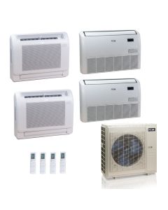 55,000 BTU ACiQ Standard 22 SEER2 Quad Zone Floor Mount Mini Split Heat Pump System - R454B | 230V - 12 + 12 + 18 + 18