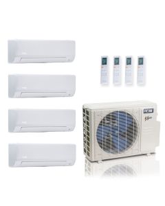 27,000 BTU ACiQ Extreme 23 SEER2 Quad Zone Wall Mount Mini Split Heat Pump System - R454B | 230V - 6 + 6 + 9 + 9