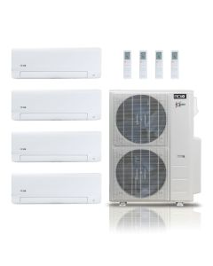 55,000 BTU 21.3 SEER2 ACiQ 4-Zone Wall Mounted Mini Split System w/ Wifi - 9+9+9+9-R410A