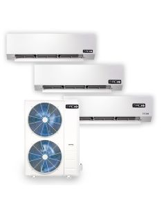 48,000 BTU 23.4 SEER2 ACiQ 3-Zone Wall Mounted Mini Split System w/ WiFi - 9+12+24-R410A