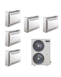 48,000 BTU 21.8 SEER2 ACiQ 5-Zone Floor or Ceiling Mounted Mini Split System w/ WiFi - 12+12+12+12+12