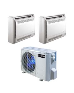 27,000 BTU 24.6 SEER2 ACiQ 2-Zone Floor or Ceiling Mounted Mini Split System - 18+18