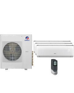 42,000 BTU 23 SEER Tri Zone Wall Mounted Gree Heat Pump System 12 + 12 + 18 - R410A 