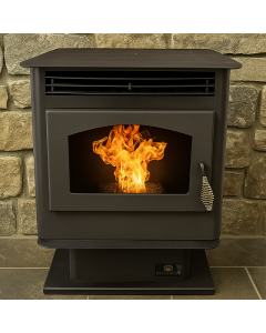 Breckwell SP22 Maverick Pellet Stove W/Pedestal & Blower - Heats 1500 Sq Ft