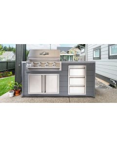 Buck Grill 32-Inch 4-Burner Built-In Gas Grill 304SS W/Lights & Outdoor Kitchen Package Options - BG 32BUCKGRILL-PKG-6
