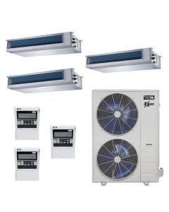 36,000 BTU 22.2 SEER2 ACiQ 3-Zone Concealed Duct Mini Split System Extreme Series - 9+12+12
