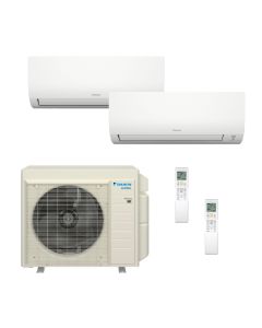 24,000 BTU Daikin MXM 21 SEER2 Dual Zone Wall Mount Mini Split Heat Pump System - R32 | 230V - 9+9