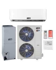 36,000 BTU ACiQ 2- Zone Wall Mounted Mini Split System w/ Central Air Handler 12+24